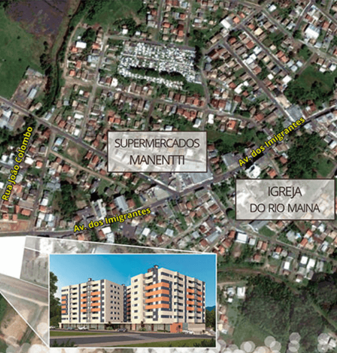 Mapa localização Pavia Residencial Criciúma