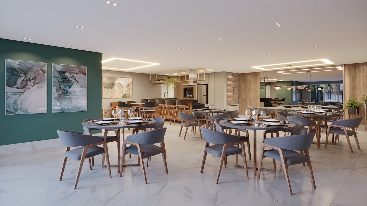 Salão de Festas com Deck Externo — Mar di Nizza Residencial