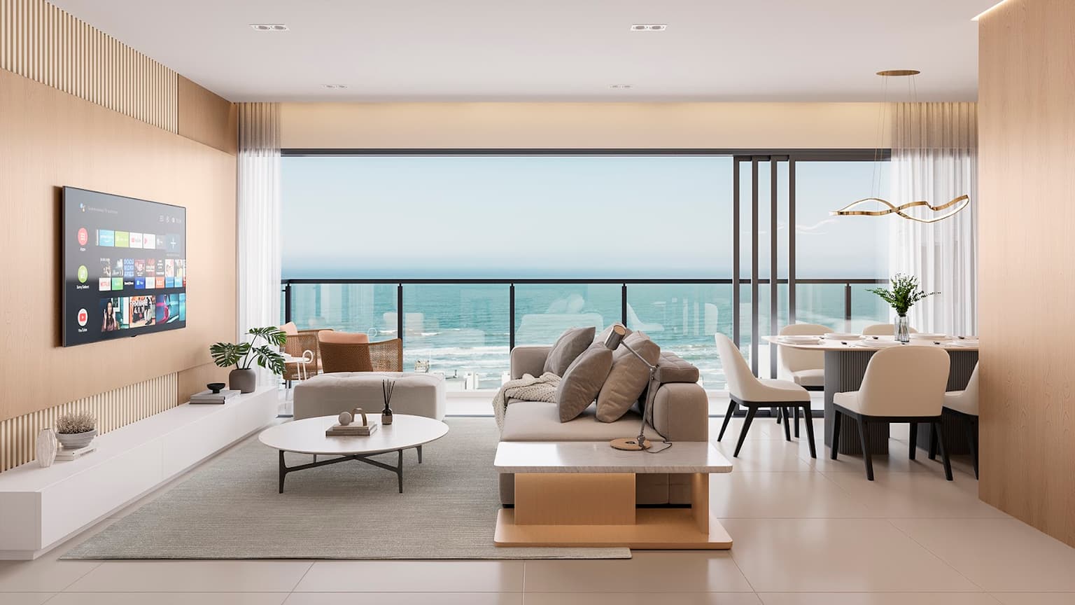 Living integrado Mar di Licata Residencial